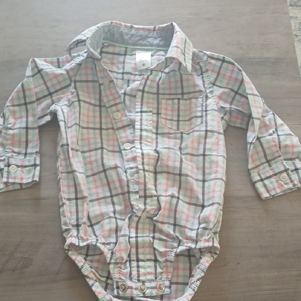 Carter's Multicolor Plaid Baby Onesie